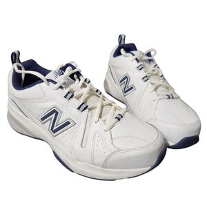 New Balance White and Navy 608 Athletic Sneakers Size 10.5